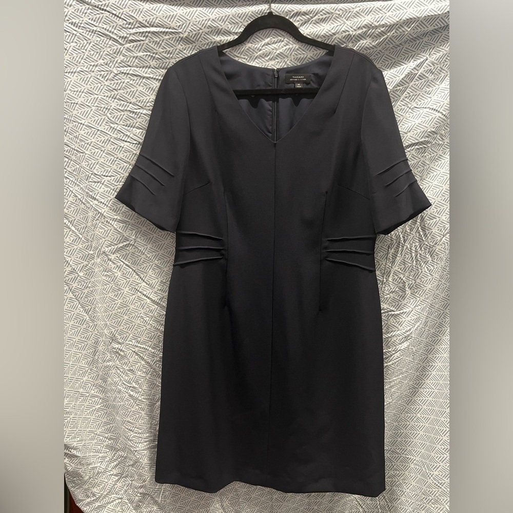 Tahari Navy Dress